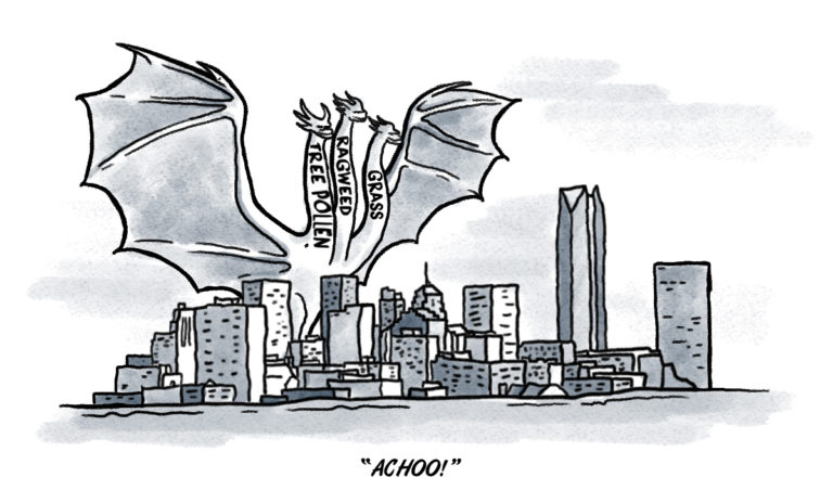 Oklahomans sniffle through invasion of the allergens