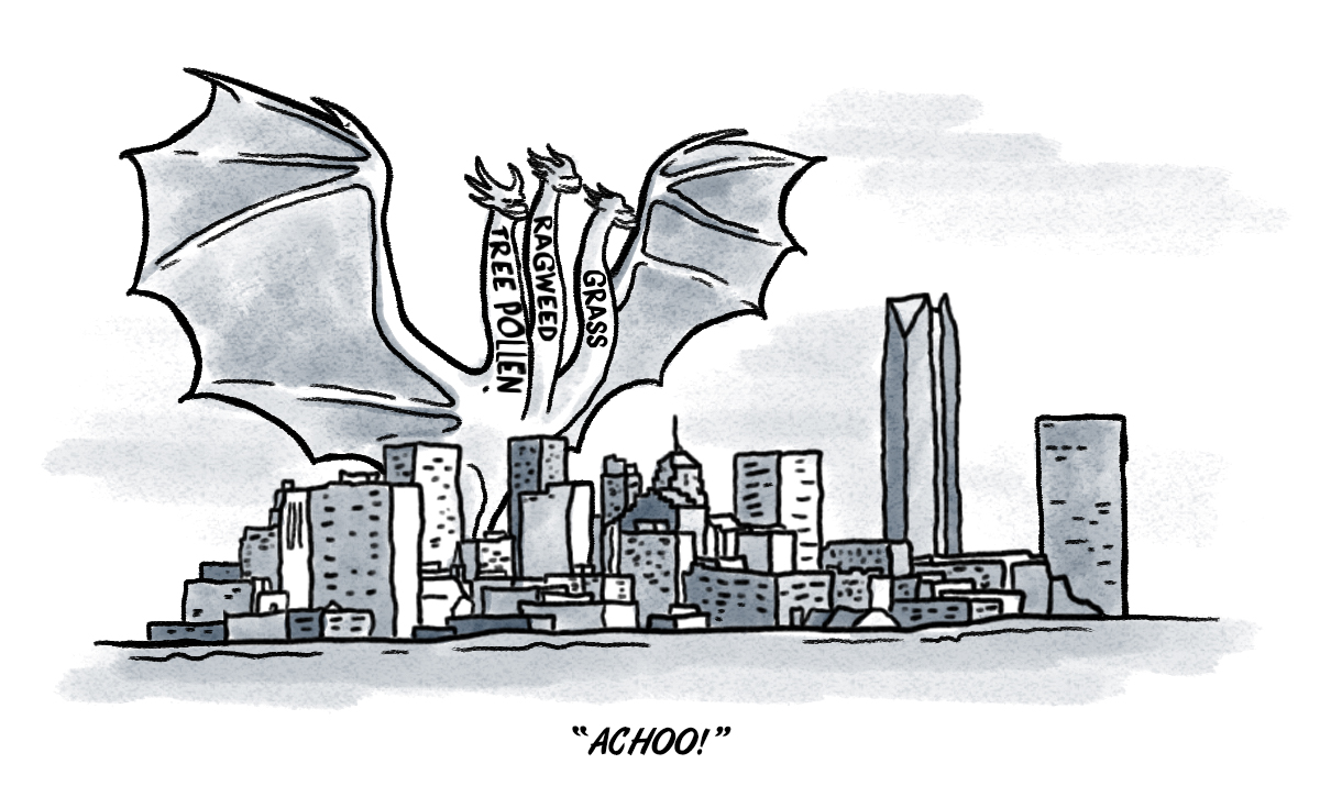 Oklahomans sniffle through invasion of the allergens