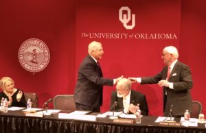 Cawley and Purcell bid OU Board of Regents farewell OU Board of Regents, Michael Cawley, Chris Purcell