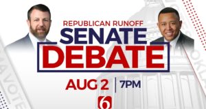 Senate debate: Mullin, Shannon pitch national abortion ban, differ on Ukraine Mullin Shannon Senate debate