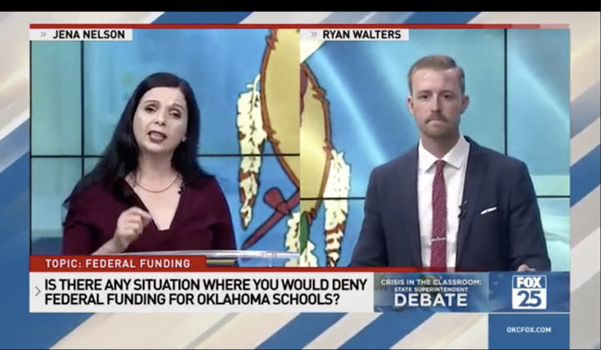 Walters, Nelson hurl claims of indoctrination, lying in state superintendent debate