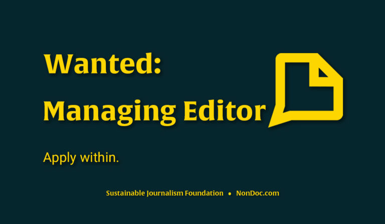Join the team: NonDoc hiring managing editor position