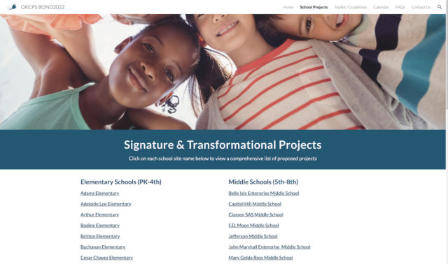 OKCPS bond screenshot $1 billion bond package