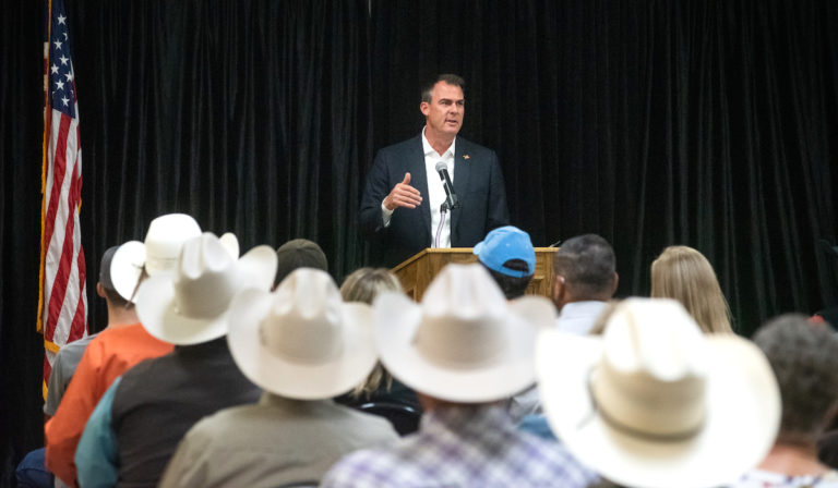 In rural Oklahoma, Kevin Stitt calls dark money attacks ‘unbelievable’