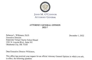 AG opinion: Statute barring charter school operators from religious affiliation unconstitutional attorney general opinion
