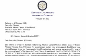 ‘Law is currently unsettled:’ Drummond withdraws O’Connor’s religious charter school opinion charter school opinion
