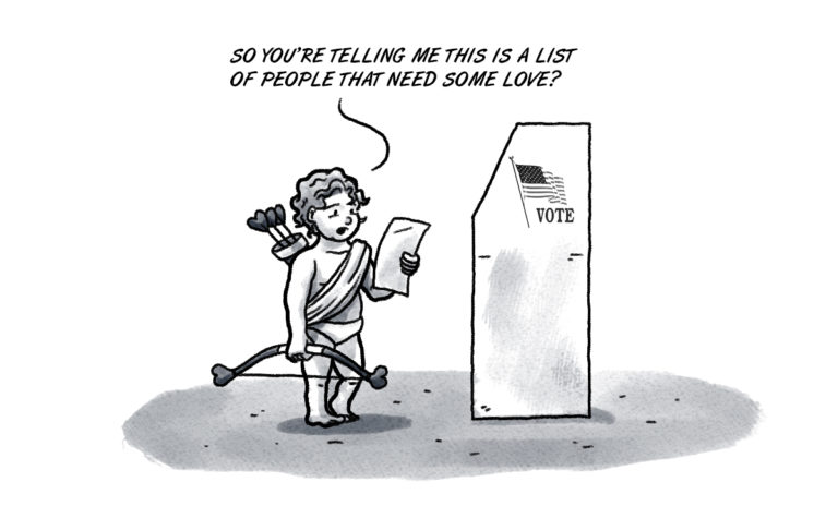 Valentine voting: For the love of democracy