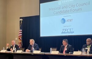 Edmond mayoral and city council candidates discuss development, transportation, nonprofits Edmond mayoral and city council