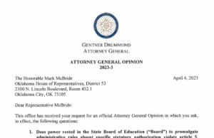 Attorney general opinion: New OSDE rules on libraries, parental rights invalid attorney general opinion