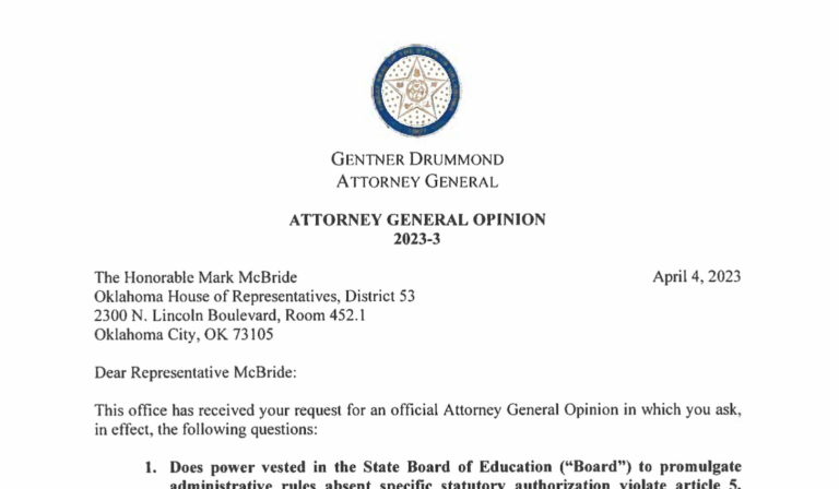 Attorney general opinion: New OSDE rules on libraries, parental rights invalid