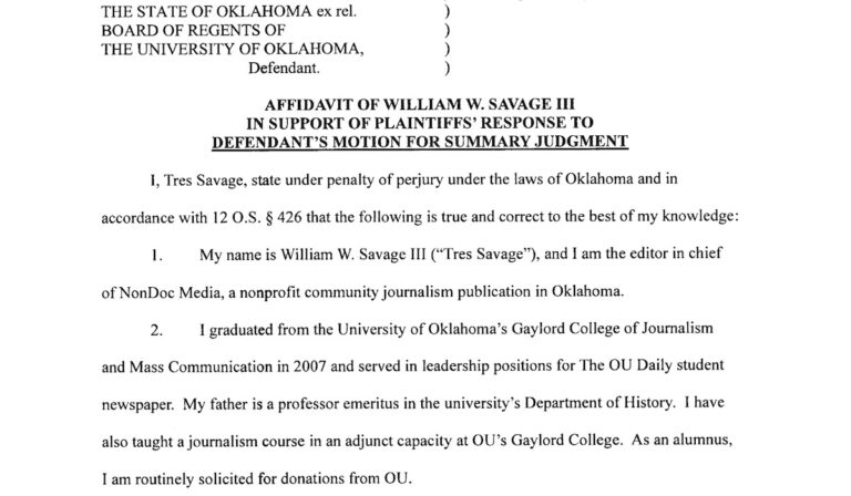 ‘Genuine dispute’: Where things stand in NonDoc v. OU