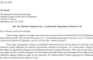 Treat formally requests Drummond intervention in tribal gaming lawsuit tribal gaming lawsuit