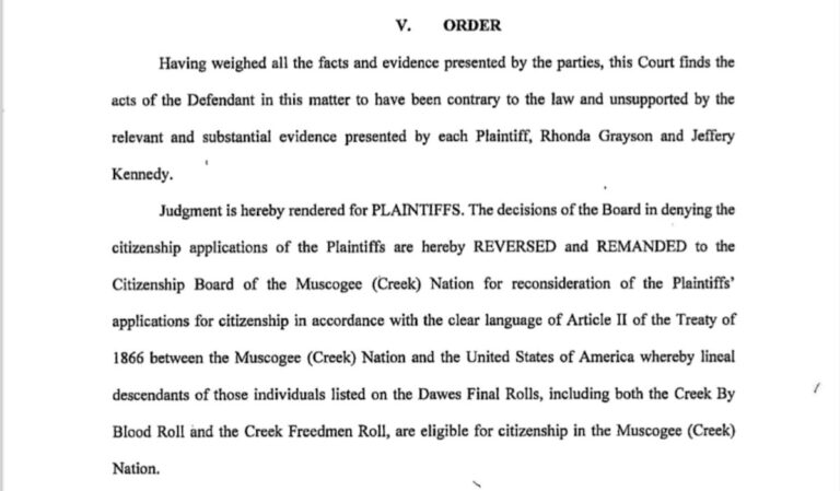 ‘Big win’: Muscogee Nation judge rules for Freedmen citizenship, tribe plans appeal