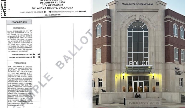 An odd 2000 ballot question set undisclosed baseline funding for Edmond police, fire