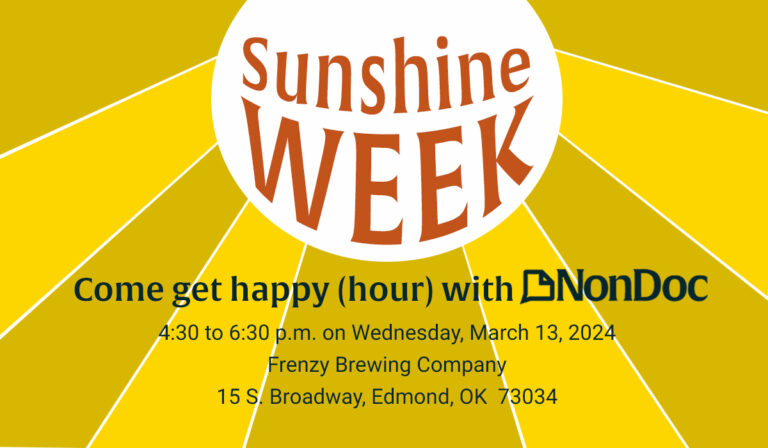 Sunshine Week happy hour: Join us March 13 at Frenzy Brewing in Edmond