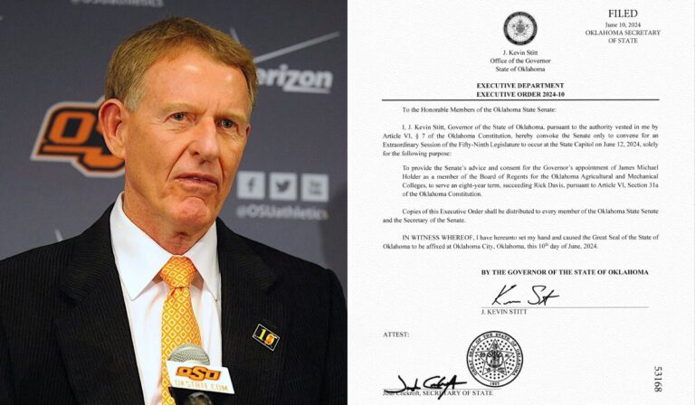 Teeing up Mike Holder for OSU Board of Regents, Stitt calls Senate special session