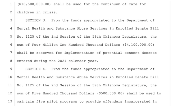 As DOJ examines Oklahoma mental health system, Legislature designates $4.1M to settle similar lawsuit