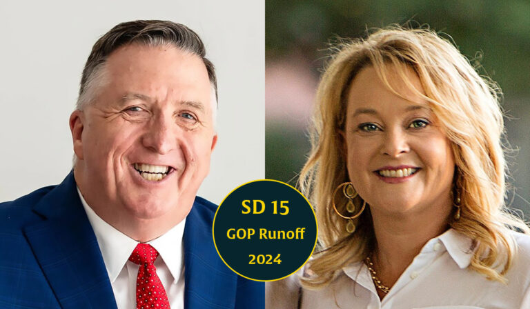 SD 15 runoff: Robert Keyes, Lisa Standridge quip about ‘suspenders’ and ‘cheap lawn chair’ in tense debate