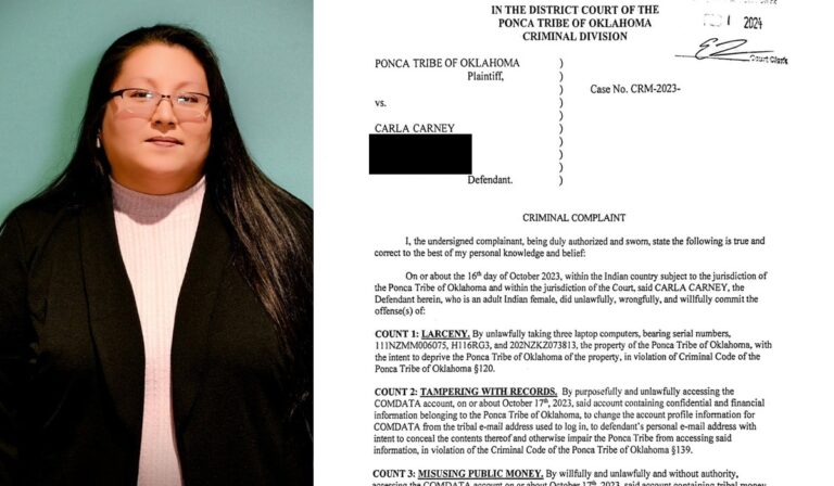 Amid election delays, Ponca Tribe announces charges against candidate Carla Carney