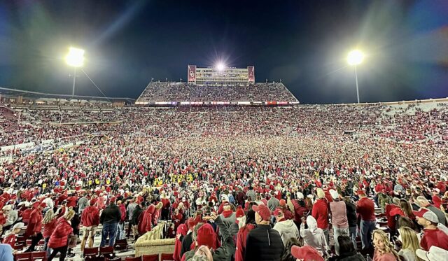 OU Alabama field storming 11-23-24 OU dominant defense