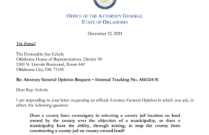 AG’s office: Oklahoma County will ‘likely’ defeat OKC in jail site dispute Oklahoma County