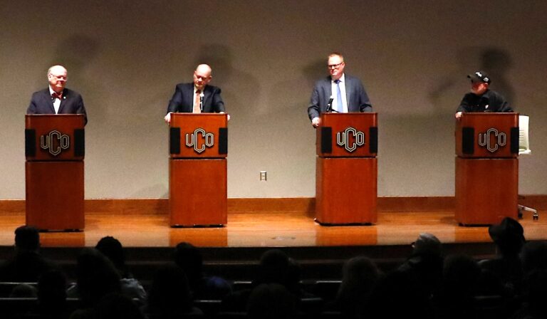 In debate, Edmond mayor candidates talk budget trouble, housing, transit