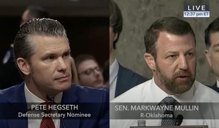 Mullin rises to defense of Hegseth during hearing