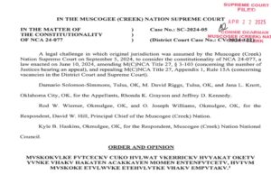 ‘Void and unenforceable:’ Muscogee Supreme Court declares special judge law unconstitutional special judge law unconstitutional