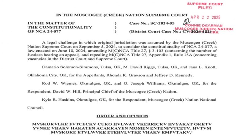 ‘Void and unenforceable:’ Muscogee Supreme Court declares special judge law unconstitutional