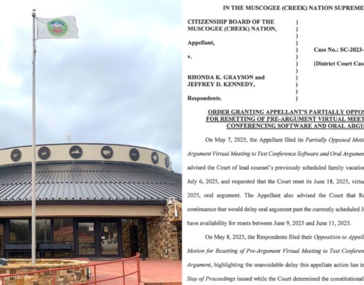 Muscogee high court reschedules Freedmen oral arguments, quietly responds to hack Freedmen oral arguments