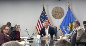 Deriding media and the ‘peanut gallery,’ Walters touts new teacher test that could face ‘legal problems’ Ryan Walters lunches, Oklahoma State Board of Education