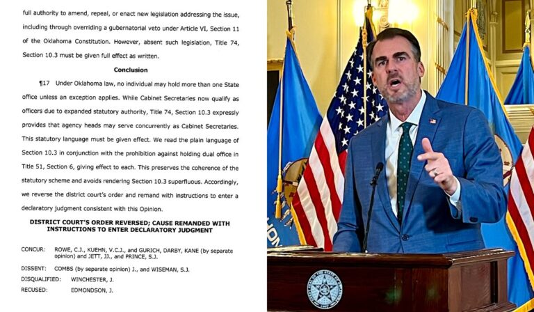 Roundup: Supreme Court sides with Stitt on Cabinet, Durbin disbarred, OHCA rejects abortion rule