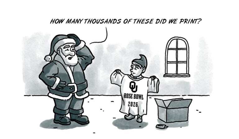 For a moment, it felt like a crimson and cream Christmas
